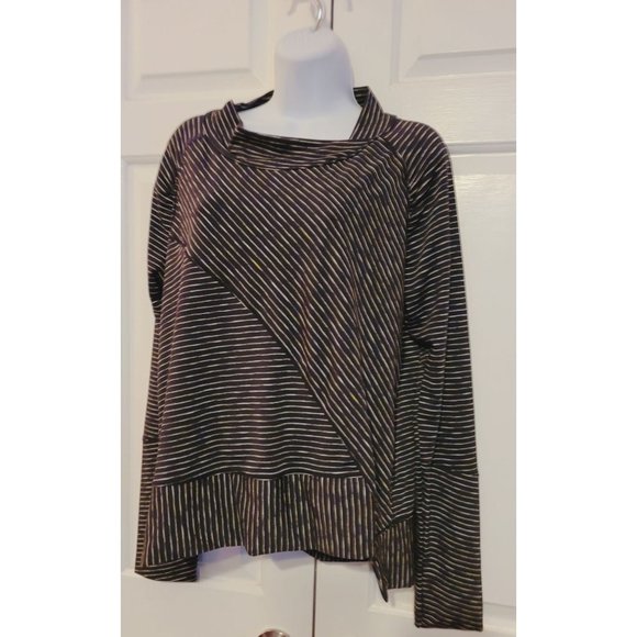 Prana Alicia Pullover Top Green/Black Size  XL - Picture 7 of 9